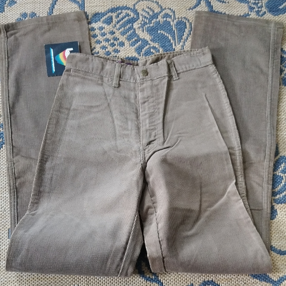 Corduroy Pants - Olive Gray Landlubber Size 7 Vintage Nwt
